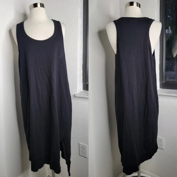 WILT Slim Slit Black Sleeveless Tank Dress L. - Picture 1 of 7